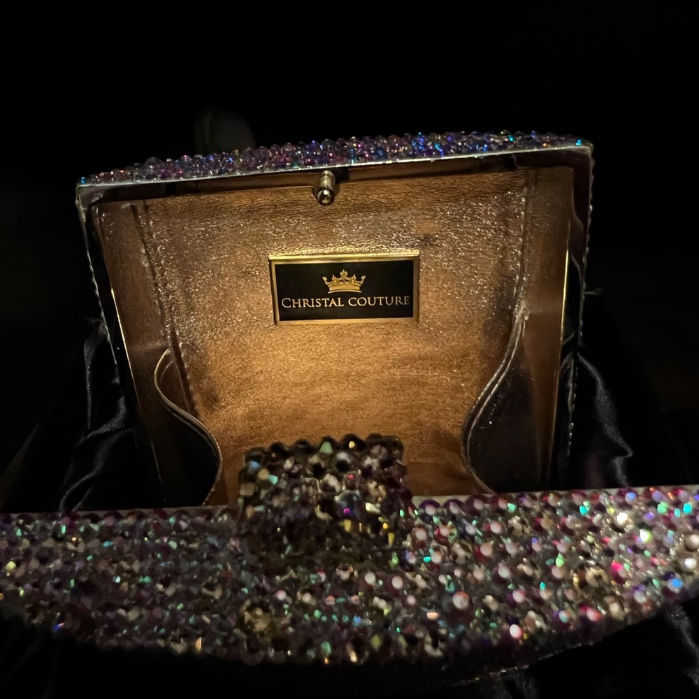 Ombré crystal evening bag